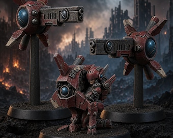 Squadra di droni Farstriker della Coalizione / Miniature in resina 16k / 28 mm 32 mm Wargaming da tavolo / Non dipinte