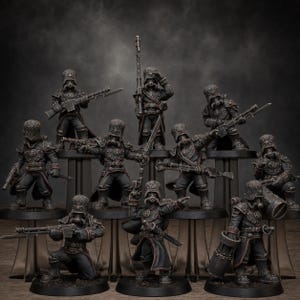 GRIM GUARD ROYALS | Station Forge 16k Resin Miniatures | 28mm 32mm Tabletop Wargaming | Unpainted image 1