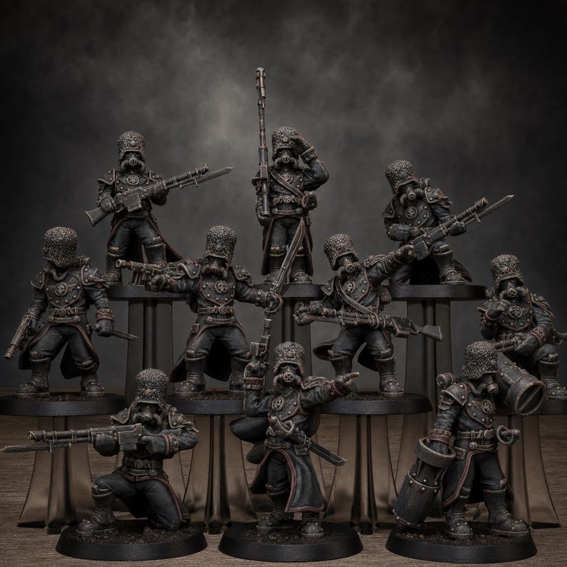 GRIM GUARD ROYALS | Station Forge 16k Resin Miniatures | 28mm 32mm Tabletop Wargaming | Unpainted image 1