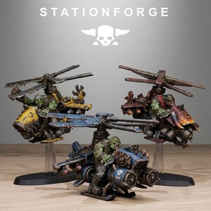 Orks Orkaz Kopters | Station Forge 16k Resin Miniatures | 28mm 32mm Tabletop Wargaming | Unpainted image 10