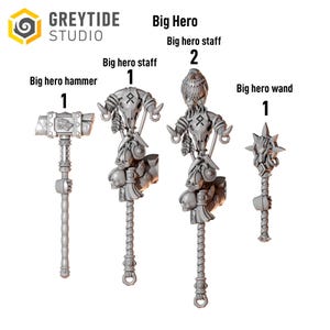 Primal Hounds - Big Armor Hero Pack - 16k Resin - GreyTide Studio - Wolves / Space Warriors / Bitz / Tabletop / Wargaming / Grimdark 画像 6