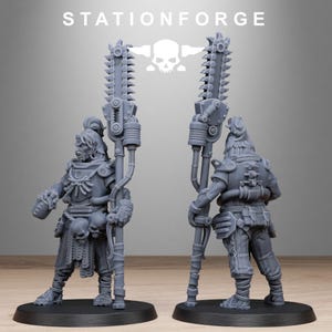 Barbares Techno Sauvages | Figurines en résine Station Forge 16k | 28 mm et 32 mm | Jeux de figurines | Non peintes image 4