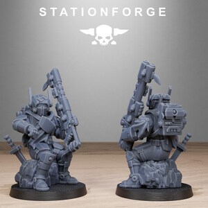 Tarion Hunters | Station Forge 16k Resin Miniatures | 28 mm 32 mm Tabletop Wargaming | Ongeverfd afbeelding 10