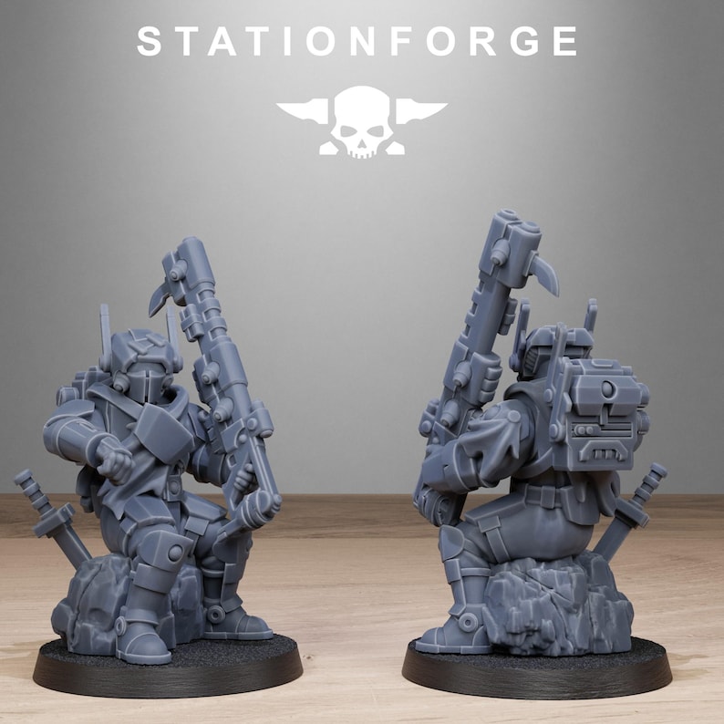 Tarion Hunters | Station Forge 16k Resin Miniatures | 28 mm 32 mm Tabletop Wargaming | Ongeverfd afbeelding 10