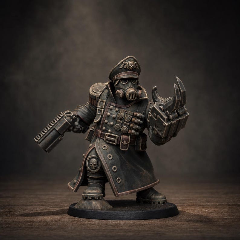 Freeguard Mutant Officer | Station Forge 16k Resin Miniatures | 28mm 32mm Tabletop Wargaming | Unpainted image 1