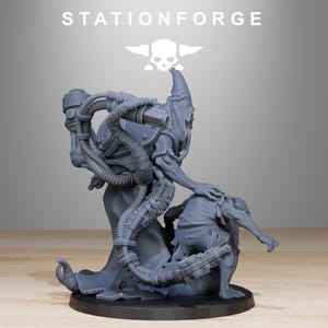 Scavenger Lotharius | Station Forge 16k Resin Miniatures | 28 mm 32 mm Tabletop Wargaming | Ongeverfd afbeelding 4