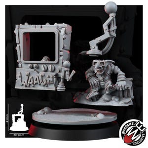 Ork TV | 16k hartsminiatyrer | 28 mm 32 mm bordsspel | Omålad bild 4