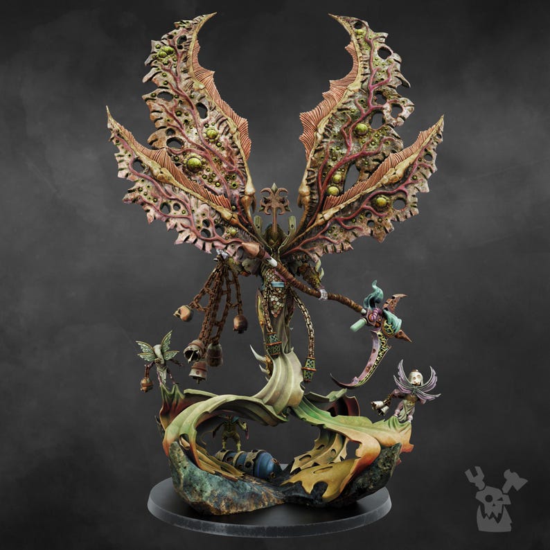 Morticia, die morbide Königin | 16k Resin-Miniaturen | 28 mm/32 mm Tabletop-Wargaming | Unbemalt Bild 8