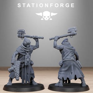 Grimcorp Firers | Station Forge 16k Resin Miniatures | 28mm 32mm Tabletop Wargaming | Unpainted image 5