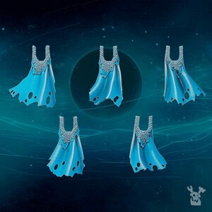Scylla Cloaks - Set of 5 - 16k Resin - DakkaDakka - Space Navy / Bitz / Tabletop / Wargaming / Grimdark image 2