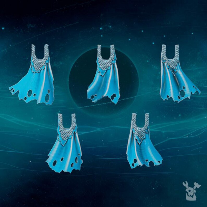 Scylla Cloaks - Set of 5 - 16k Resin - DakkaDakka - Space Navy / Bitz / Tabletop / Wargaming / Grimdark image 2