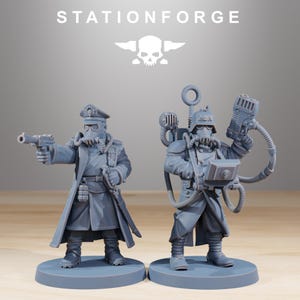 Grimguard Combatants | Station Forge 16k Resin Miniatyrer | 28 mm 32 mm Bordspel Krigsspel | Omålad bild 10