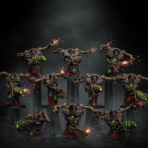 Plünderer-Infanterie (Volatiles) | Station Forge 16k Resin-Miniaturen | 28 mm/32 mm Tabletop-Wargaming | Unbemalt Bild 1