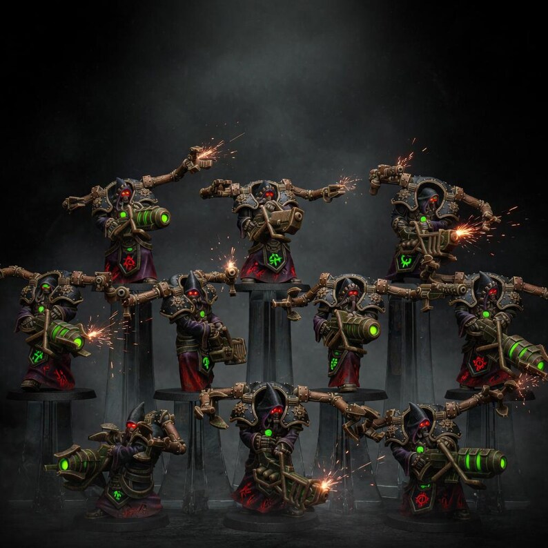Plünderer-Infanterie (Volatiles) | Station Forge 16k Resin-Miniaturen | 28 mm/32 mm Tabletop-Wargaming | Unbemalt Bild 1