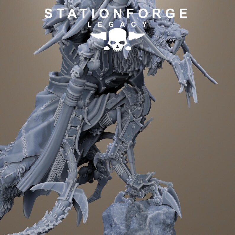 Rotfangkönig | Station Forge 16k Resinminiaturen | 28 mm/32 mm Tabletop-Wargaming | Unbemalt Bild 7