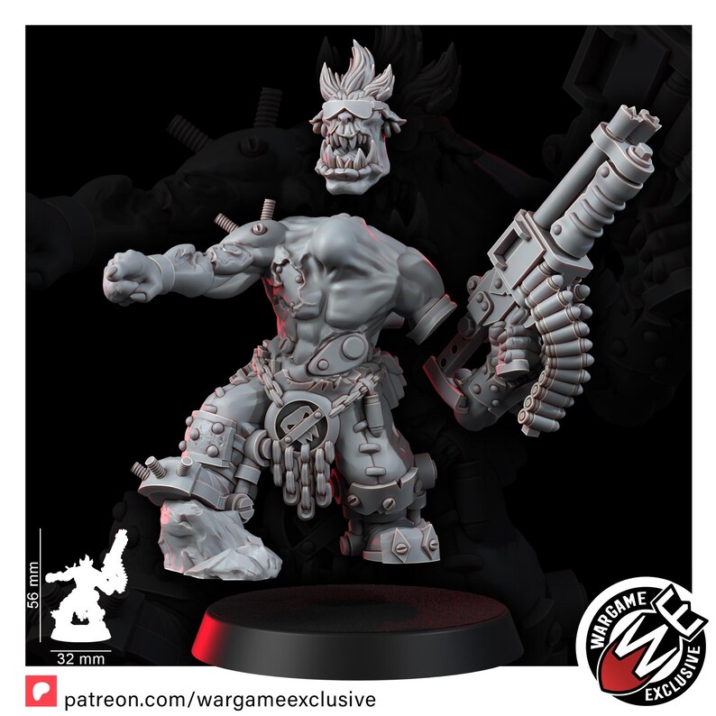 Ork Mad Riders Yoofs With Shootahs | 16k Resin Miniatures | Tabletop Wargaming (Unpainted) image 9