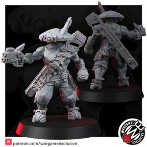 Coalition Saboteur Deadeye | 16k Resin Miniatures | 28mm 32mm Tabletop Wargaming | Unpainted image 5