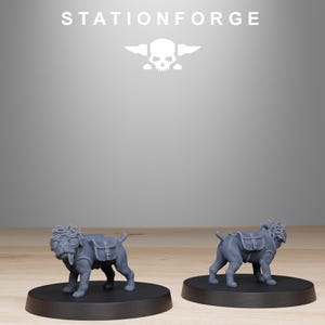GrimGuard Skulldart Trappers | Station Forge 16k Resin-Miniaturen | 28 mm/32 mm Tabletop-Wargaming | Unbemalt Bild 3