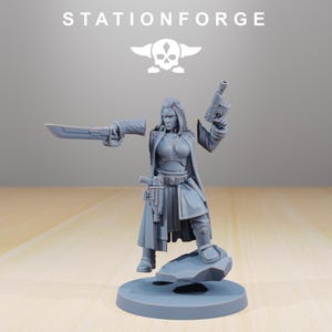 Vaskar The Duchess | Station Forge 16k Resin Miniatures | 28mm 32mm Tabletop Wargaming | Unpainted image 5
