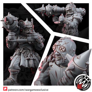 Chaos Renegades Of Pain Agony Weapon Team Tormental Annihilator | 16k Resin Miniatures | 28mm 32mm Tabletop Wargaming | Unpainted image 3