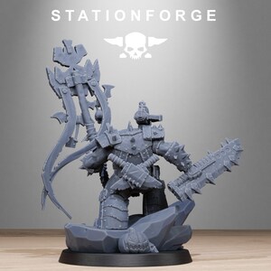 Orkos Orkaz Boo Basher / Station Forge 16k Miniaturas de resina / 28 mm 32 mm Juegos de guerra de mesa / Sin pintar imagen 6
