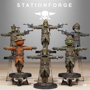 GrimGuard Vogelscheuche | Station Forge 16k Resin-Miniaturen | 28 mm/32 mm Tabletop-Wargaming | Unbemalt Bild 6
