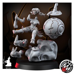 Coalition Drone Witch | 16k Resin Miniatures | 28mm 32mm Tabletop Wargaming | Unpainted image 6