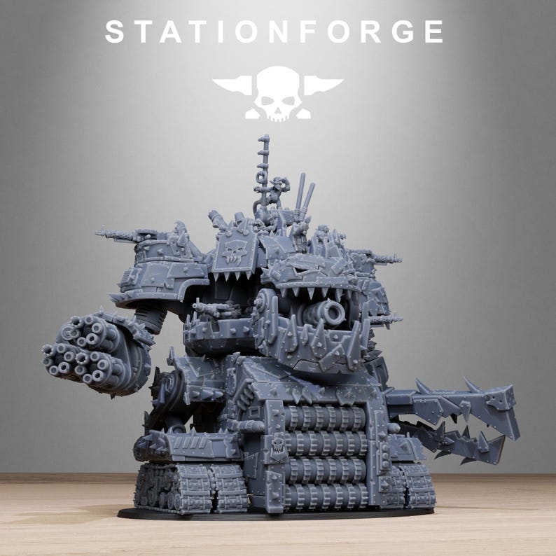 Orks Orkaz Gognauts | Station Forge 16k Resin Miniatures | 28mm 32mm Tabletop Wargaming | Unpainted image 2