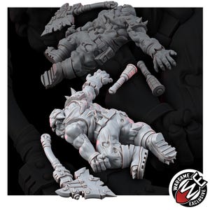 Ork Corpses Battlefield Set | 16k Resin Miniatures | 28 mm 32 mm Tabletop Wargaming | Ongeverfd afbeelding 5
