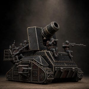 Freeguard artillerie minitank | Station Forge 16k harsminiaturen | 28 mm 32 mm tafelblad oorlogsspellen | Ongeverfd afbeelding 1