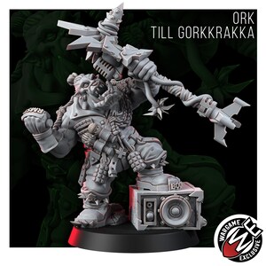 Ork Till Gorkkrakka | Miniatury z żywicy 16k | 28 mm 32 mm Gry bitewne | Niepomalowane zdjęcie 6