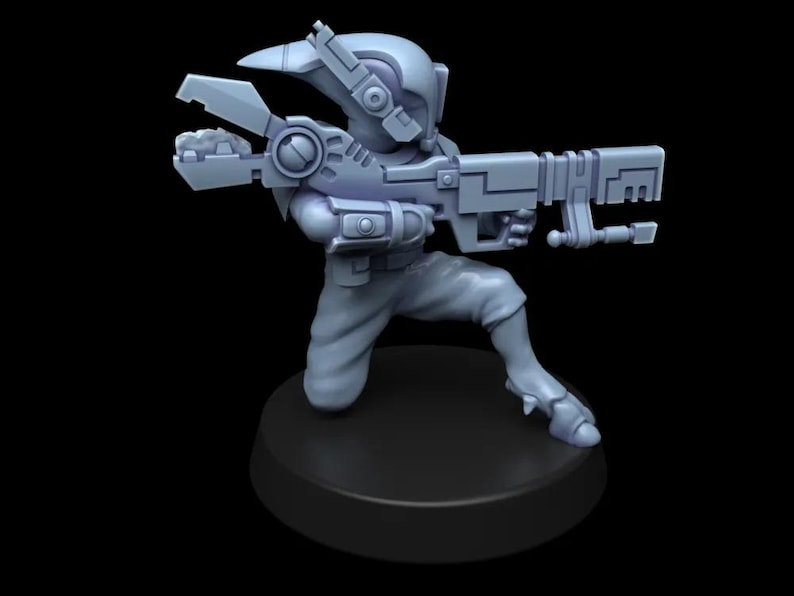 Coalition Stealth Suits Scouts | 16k Resin Miniatures | 28mm 32mm Tabletop Wargaming | Unpainted image 5