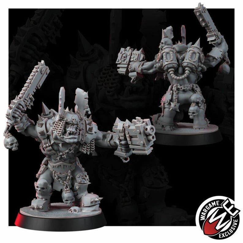 Ork Khork Choppa Goreboyz | Miniatury z żywicy 16k | 28 mm 32 mm Gry bitewne | Niepomalowane zdjęcie 10