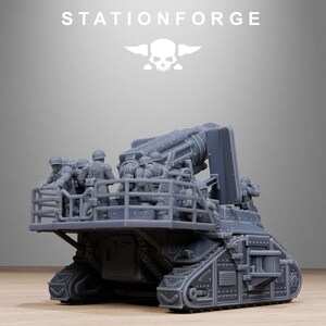 Freeguard artillerie minitank | Station Forge 16k harsminiaturen | 28 mm 32 mm tafelblad oorlogsspellen | Ongeverfd afbeelding 6