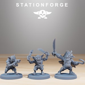 Gobs Pirates | Station Forge 16k Resin Miniatures | 28mm 32mm Tabletop Wargaming | Unpainted image 4