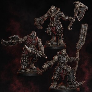 Cursed Bone Shredders Squad – 16K Resin Miniatures (28mm 32mm Wargaming) image 2