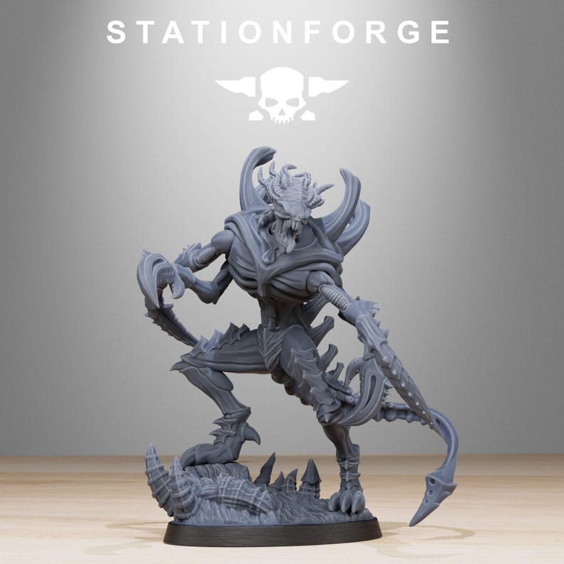 Xenarid Void Stalker | Station Forge 16k Resin Miniatures | 28mm 32mm Tabletop Wargaming | Unpainted 画像 4