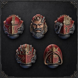 Pactum Aeternum Warden Heads - 16k Resin - DakkaDakka - Templar Warriors / Bitz / Tabletop / Wargaming / Grimdark image 1