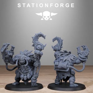 Infantería tribal Orkaz de Orkos / Miniaturas de resina Station Forge 16k / 28 mm 32 mm para juegos de guerra de mesa / Sin pintar imagen 3