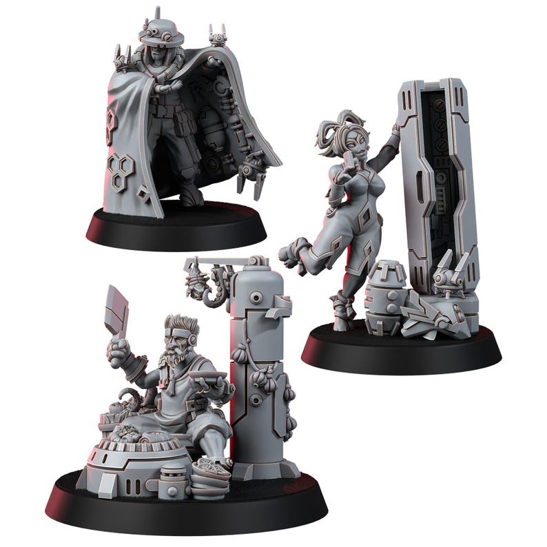 Coalition The Necrocity Black Traders | 16k Resin Miniatures | 28mm 32mm Tabletop Wargaming | Unpainted image 7