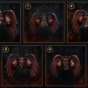 Senhores Carmesins - Mochilas a Jato Aladas #2 - Resina 16k - GreyTide Studio - Sangue / Guerreiros Espaciais / Peças / Jogos de Mesa / Jogos de Guerra / Sombrio imagem 2