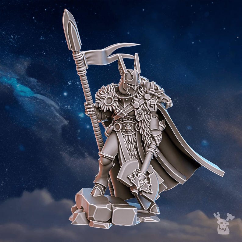 Tribe Warmaster Elza | 16k Resin Miniatures | 28mm 32mm Tabletop Wargaming | Unpainted image 7