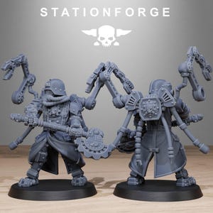 Grimguard Tech Engineers | Station Forge 16k Resin Miniatures | 28mm 32mm Tabletop Wargaming | Unpainted image 4