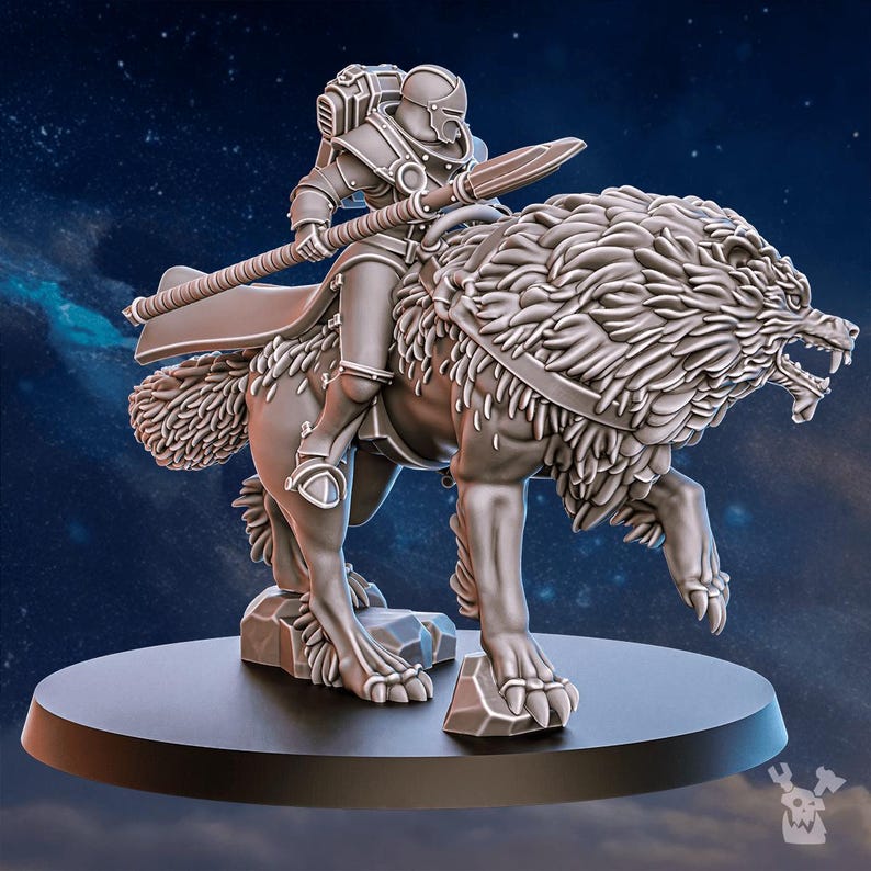 Stormpride Wolf Riders | 16k Resin Miniatures | 28mm 32mm Tabletop Wargaming | Unpainted image 5