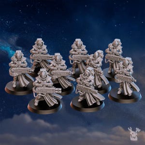 White Fangs Hunters Squad x20 | 16k Resin Miniatures | 28mm 32mm Tabletop Wargaming | Unpainted image 4