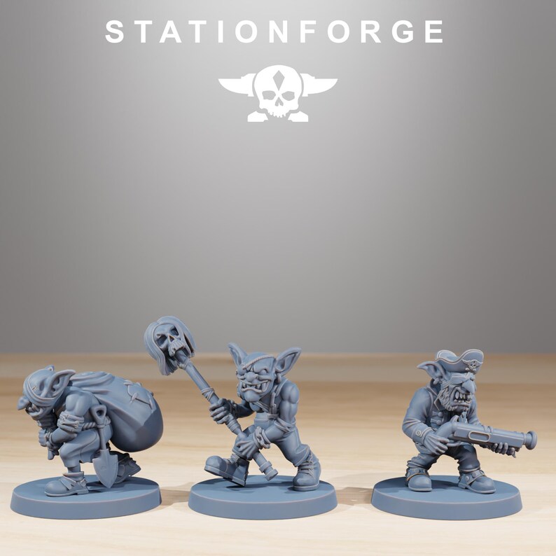 Gobs Pirates | Station Forge 16k Resin Miniatures | 28mm 32mm Tabletop Wargaming | Unpainted image 9