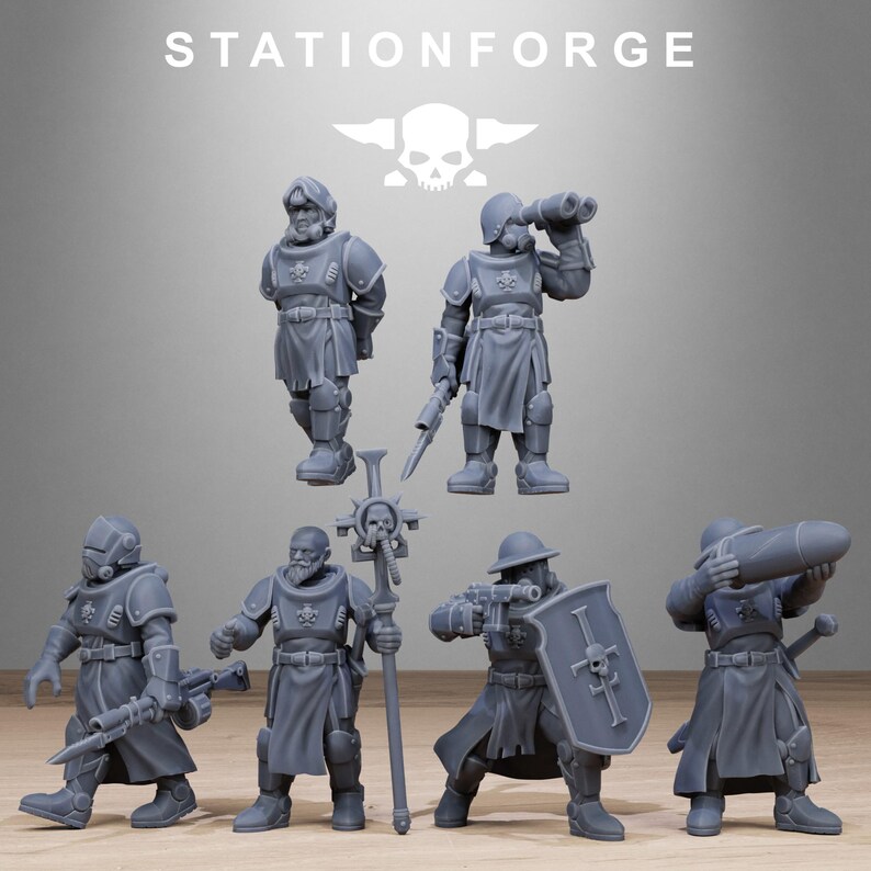 Royal Guard Artillery | Station Forge 16k Resin Miniatures | 28mm 32mm Tabletop Wargaming | Unpainted image 7