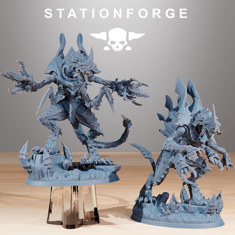 Xenarid Devourers | Station Forge 16k Resin Miniatures | 28mm 32mm Tabletop Wargaming | Unpainted ALL set