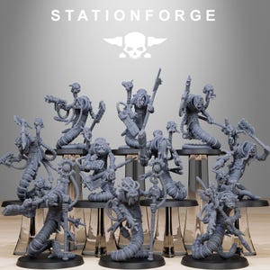 Serpientes Carroñeras / Miniaturas de Resina Station Forge 16k / 28 mm 32 mm Juegos de Guerra de Mesa / Sin Pintar imagen 3