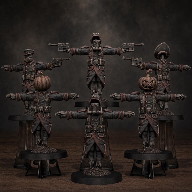 GrimGuard Vogelscheuche | Station Forge 16k Resin-Miniaturen | 28 mm/32 mm Tabletop-Wargaming | Unbemalt Bild 1